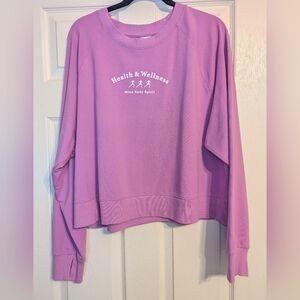 All in Motion Purple Health & Wellness Sweatshirt NWOT